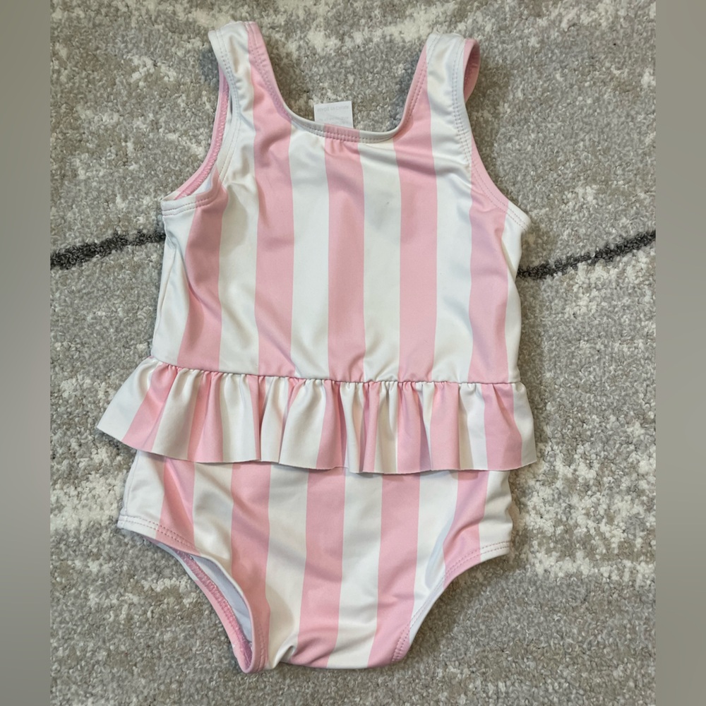 Cotton On Pink and White‎ Baby Girl Swimsuit 12-18 Months